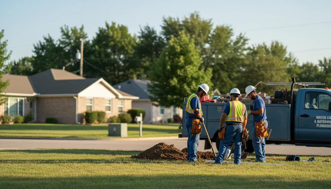 Residential water line and bathroom plumbing service in Bowling Green, OH